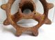 Antique Cast Iron Industrial Gear Sprocket Cog Brown Machine Age Rustic Decor Other Mercantile Antiques photo 8