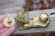 Antique French Brass Hand Door Knocker 19thc Chateau Grandeur Door Bells & Knockers photo 2