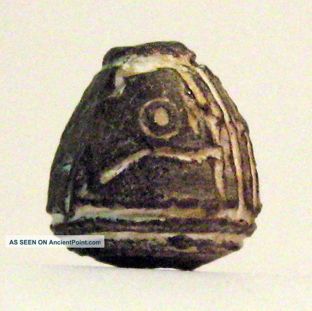 Pre - Columbian Standing Sideways Black Animal Bead.  Guaranteed Authentic. The Americas photo
