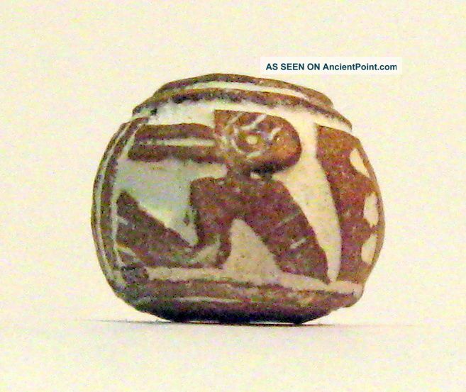 Pre - Columbian Brown Standing Bird Bead.  Guaranteed Authentic. The Americas photo