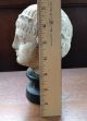 Antique Roman Carved Marble Bust Of Young Man With Laurel Leaves Lacquered Stand Roman photo 11