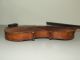 Antique 19th C.  German Violin Tiger Maple With Ebony Fingerboard Germany String photo 9