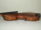 Antique 19th C.  German Violin Tiger Maple With Ebony Fingerboard Germany String photo 11
