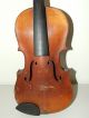 Antique 19th C.  German Violin Tiger Maple With Ebony Fingerboard Germany String photo 2