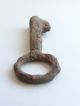 Medieval Openwork Iron Casket Key Great Ancient Patina Roman photo 3