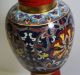 Vintage Chinese Cinnabar Lacquer And Cloisonne Vase With Stand Vases photo 3