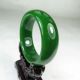 Chinese Hand - Carved Natural Green He Tian Jade Bracelet 60mm Bracelets photo 1