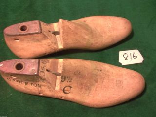 Pair Vintage Maple Wood Size 9 - 1/2 C Carleton Gebl Co Shoe Factory Last 816 photo