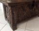 Antique Medieval Renaissance Spanish Coffer Chest Trunk Carved Knight Lion Feet 1800-1899 photo 1