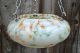A Art Deco Colored Glass Flycatcher Hanging Light Shade Chandeliers, Fixtures, Sconces photo 2