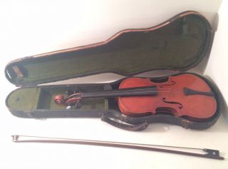 Antique Giovan Paolo Maggini Concert Violin W/ Case & Bow photo