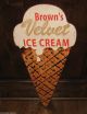 Big Brown ' S Velvet Ice Cream Cone Wall Sign/message Board Primitive Dairy Decor Primitives photo 2