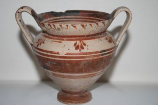 Ancient Greek Hellenistic Pottery Kantharos 3rd Cent Bc photo