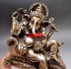Chinese Old Handwork Carved Silver Copper Elephant Nose Buddha Statue Buddha photo 3