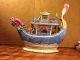 A Chinese Porcelain ' Dragon ' Boat With Dancing Figures 19th Century Plates photo 1