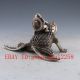 China Hand - Carved Silver Copper Frog And Child Statue Other Antique Chinese Statues photo 2