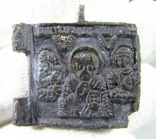Medieval Bronze Icon With Religious Scene - Artifact - 906 photo