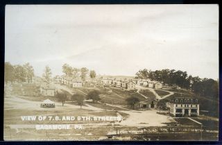 Postcard Coal Mining Town Sagamore Armstrong Pennsylvania W Merry Go Round 1910 photo