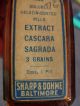 Antique Medicine Bottle Extract Cascara Sagrada Pills Label Half Contents Bottles & Jars photo 3