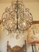 Fab Vintage Macaroni Beaded Chandelier Swags,  Dripping Crystals,  Pink Prisms Chandeliers, Fixtures, Sconces photo 3