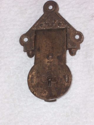 Antique Yale & Towne Latch Lock For Steamer Trunk Stamford Ct Usa Club Pattern photo