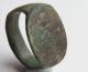 Greek Period Bronze Finger Ring With Bezel Depicting Zeus 300 - 0 B.  C. Other Antiquities photo 1