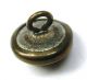 Antique Glass In Metal Button Green Womans Head In Brass - 3/8 Inch Buttons photo 1