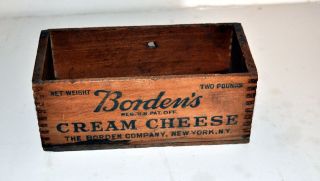 Borden ' S Cream Cheese 2lb.  Wooden Box photo