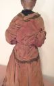 Antique 1700s Handmade Carved Wood Religious Saint Santos Friar Statue Sculpture Carved Figures photo 8