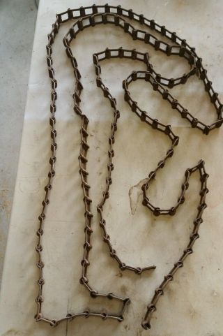 Vintage Rusted 19 - 1/2ft Chain - Steampunk - Industrial - Farm Part photo