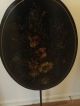 Antique Pole Fire Screen Wrought Iron Hand Painted Circa 1880 ' S Hearth Ware photo 5