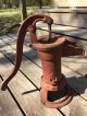 Vintage Primitive Red Cast Iron Well Water Hand Pump Farm Barn Primitives photo 1