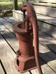 Vintage Primitive Red Cast Iron Well Water Hand Pump Farm Barn Primitives photo 3