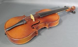 Antique German Antonius Stradivarius 1717 Violin 3/4 Fiddle Concert Instrument photo