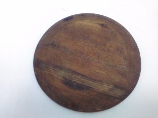 Primitive Authentic Antique Wooden Bowl,  Cup,  Plate With Old Dark Patina photo