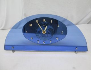Iconic 1930 ' S Ge Telechron Art Deco Blue 6h02 Alencon Clock - John Rainbault photo