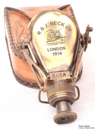 Antique Brass Monocular Binocular Telescope Vintage Nautical Spyglass Scope photo