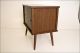 Mid Century Record Cabinet Danish Modern Vtg Wood Table Stand Lp Storage Mod 60s Post-1950 photo 2