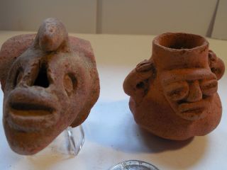 2 Nicoya Figural Bowls Guanacaste Pre - Columbian Archaic Ancient Artifacts Mayan photo