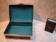 Antique Chinese Copper & Cloisonne Matching Cigarette Caae & Matchbox Holder Boxes photo 7