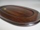 Japanese Wooden Tea Tray W/sign/ Sencha - Bon/ Tasteful Carving Work/ Oval/ 2583 Other Japanese Antiques photo 10