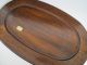 Japanese Wooden Tea Tray W/sign/ Sencha - Bon/ Tasteful Carving Work/ Oval/ 2583 Other Japanese Antiques photo 11