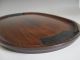 Japanese Wooden Tea Tray W/sign/ Sencha - Bon/ Tasteful Carving Work/ Oval/ 2583 Other Japanese Antiques photo 6