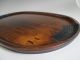 Japanese Wooden Tea Tray W/sign/ Sencha - Bon/ Tasteful Carving Work/ Oval/ 2583 Other Japanese Antiques photo 8