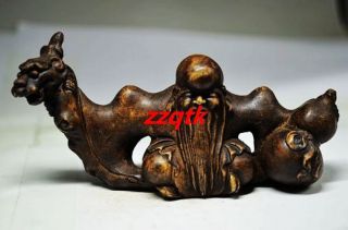 Exquisite China Rock Hand Carved Statues - - - - Dragon Longevity photo