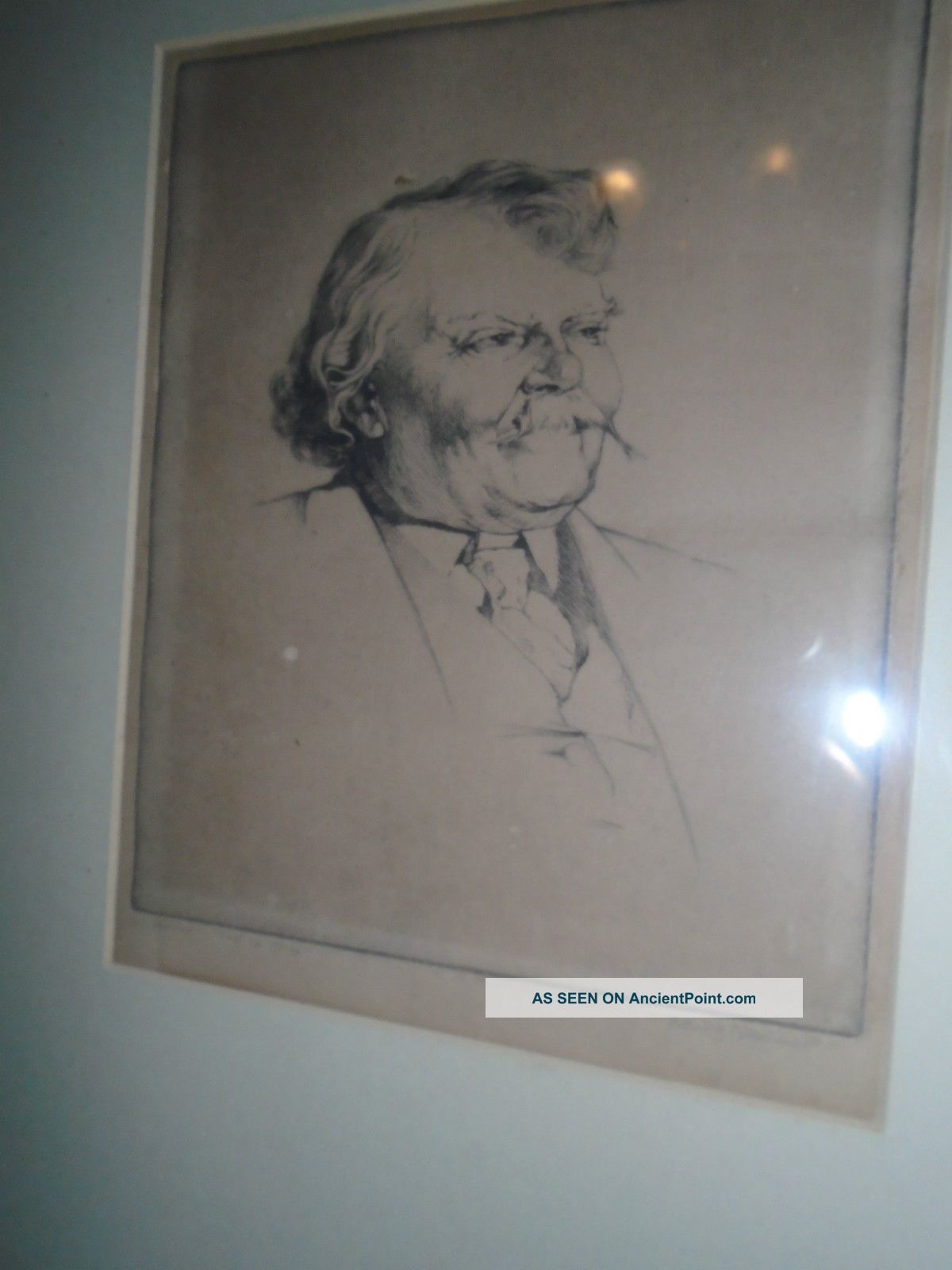 James Ashton Portrait Famous Artist 1898 - 1980 By John Charles Goodchild Etching Other Antique Decorative Arts photo