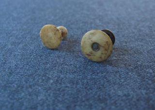 2 Antique Late 1900 ' S Sailor Made Cattle Bone Buttons photo