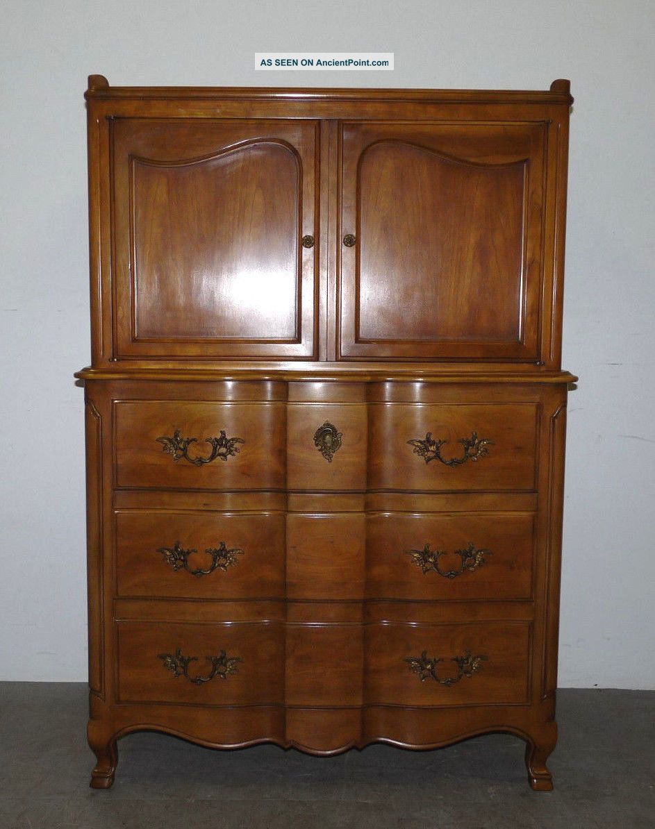 Vtg Widdicomb French Provincial Mid Century Tall Dresser Chest On Chest 111702 Post-1950 photo