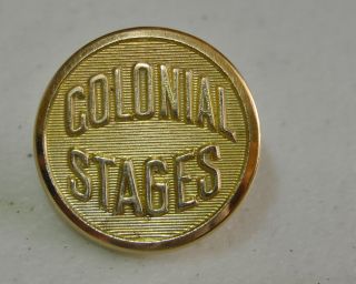 1929 - 1932 Colonial Stages Transcontinental Bus Coach Company Gilt Coat Button photo