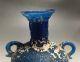 Rare Roman Old Blue Glass Two Ears Bottle Roman photo 5